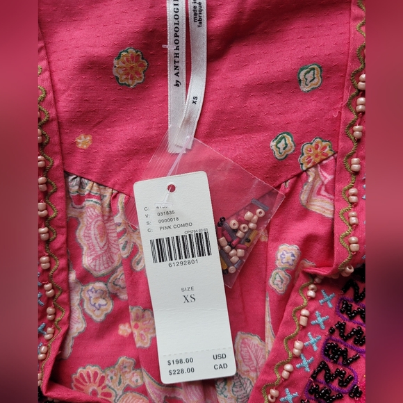 Anthropologie Raquel Embroidered Mini Dress, BNWT, Size XS - Picture 10 of 12